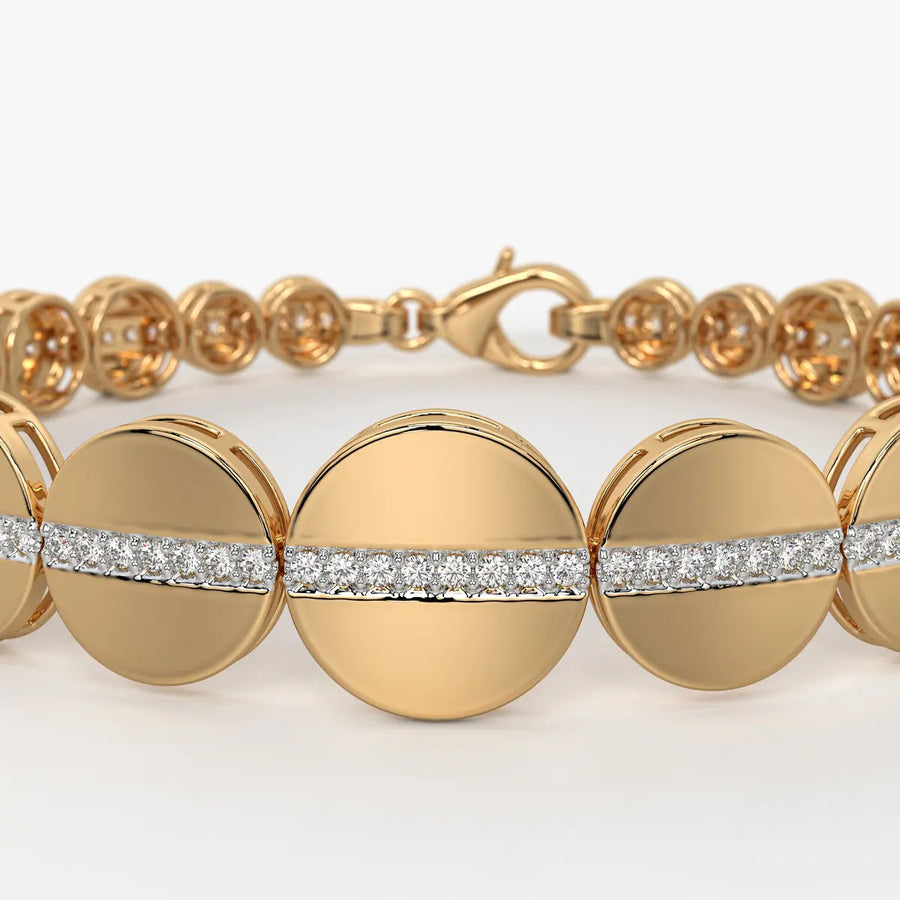Round Medallion Bar Bracelet