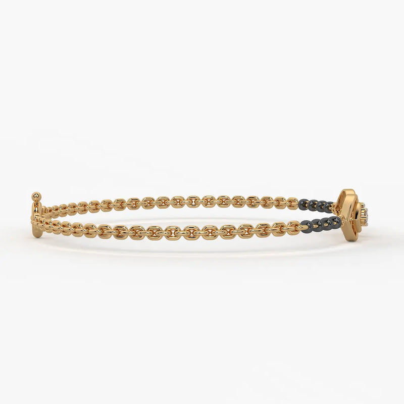 Gold Evil Eye Mangalsutra Bracelet