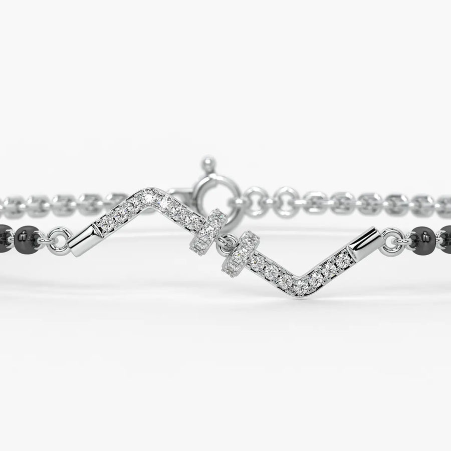 Twisted Diamond Curve Mangalsutra Bracelet