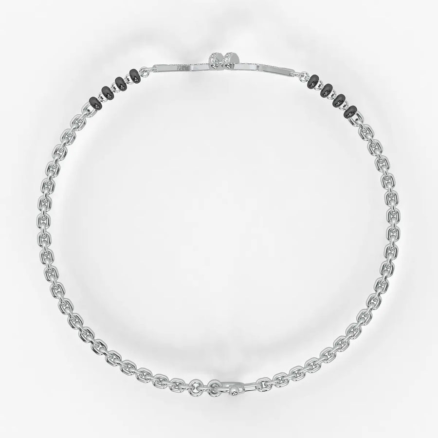 Twisted Diamond Curve Mangalsutra Bracelet
