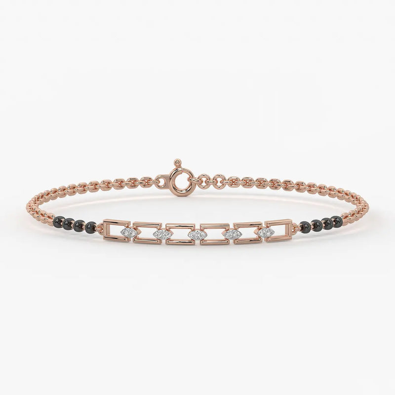 Garden Vine Geometric Mangalsutra Bracelet