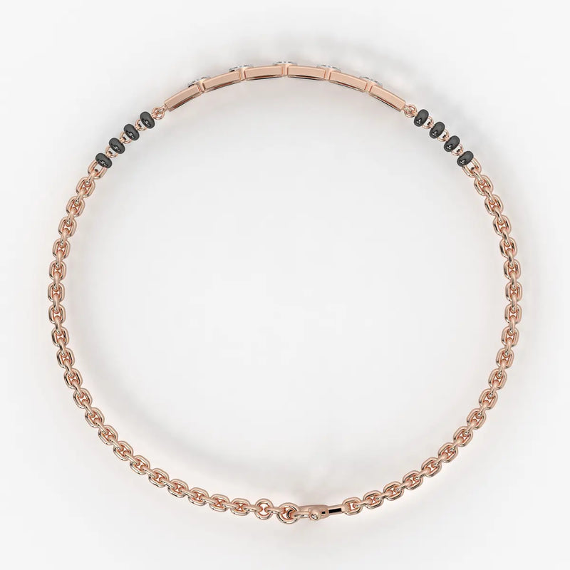Garden Vine Geometric Mangalsutra Bracelet