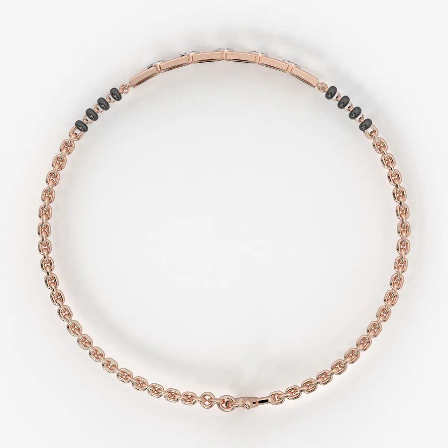 Garden Vine Geometric Mangalsutra Bracelet