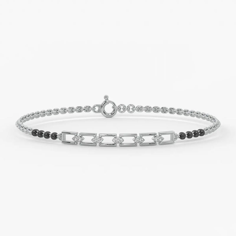 Garden Vine Geometric Mangalsutra Bracelet
