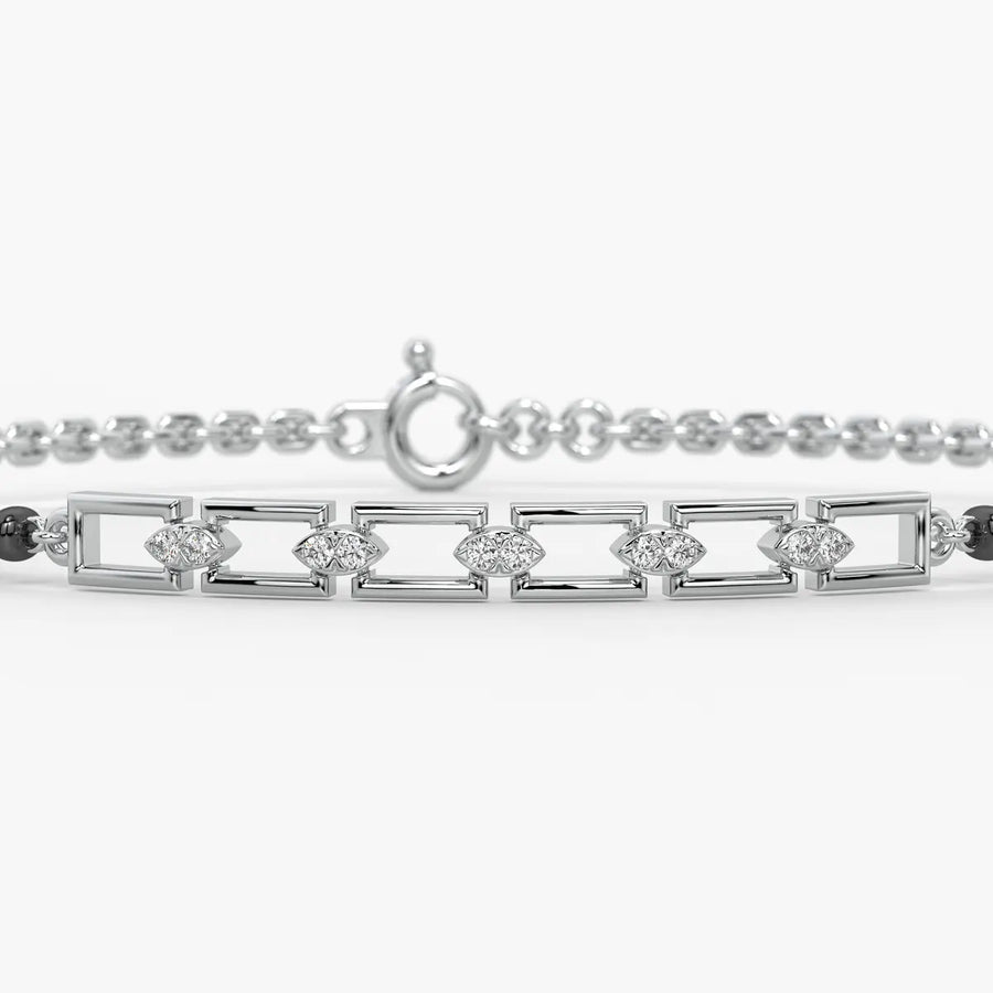 Garden Vine Geometric Mangalsutra Bracelet