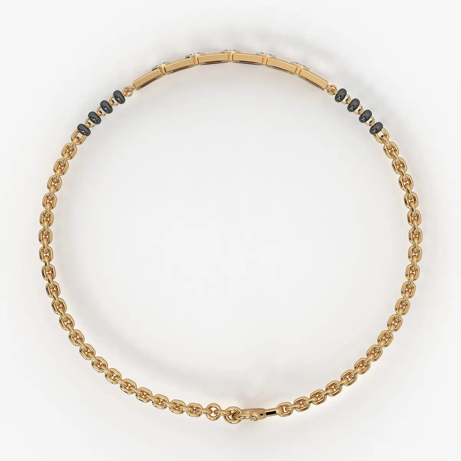 Garden Vine Geometric Mangalsutra Bracelet