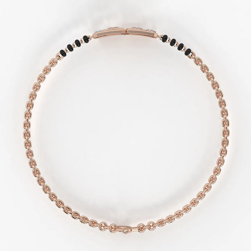 Honeycomb Diamond Mangalsutra Bracelet