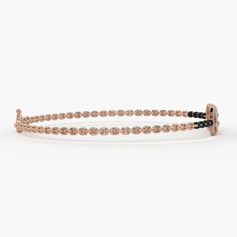 Honeycomb Diamond Mangalsutra Bracelet