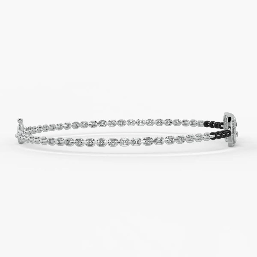 Honeycomb Diamond Mangalsutra Bracelet