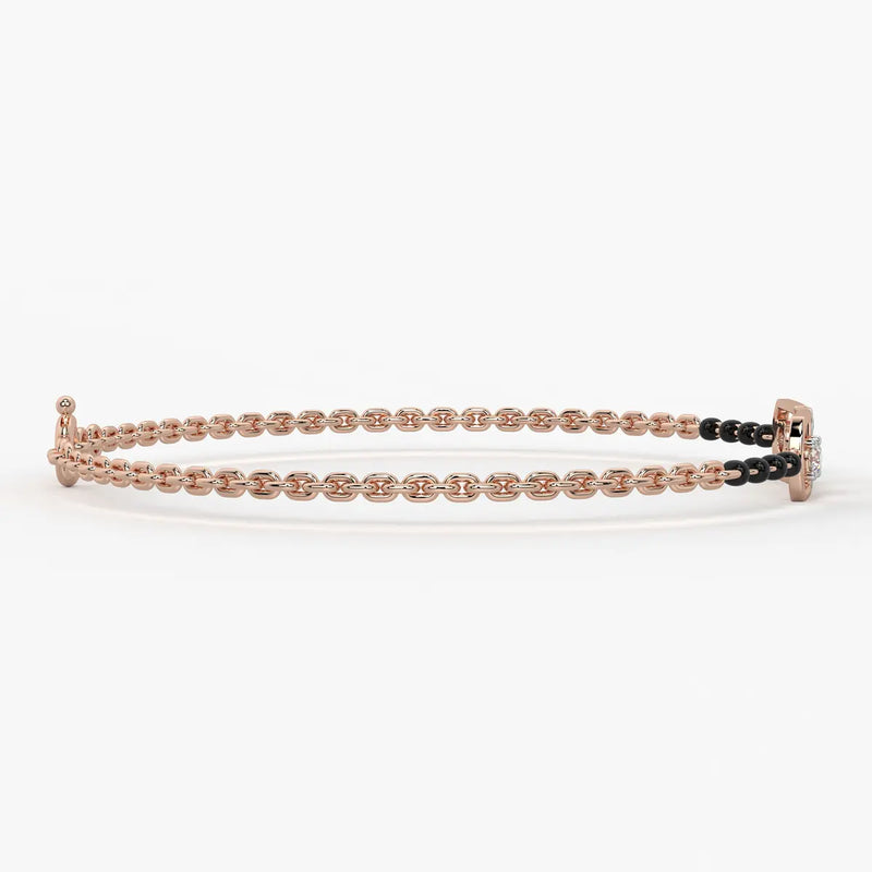 Serene Square Diamond Mangalsutra Bracelet