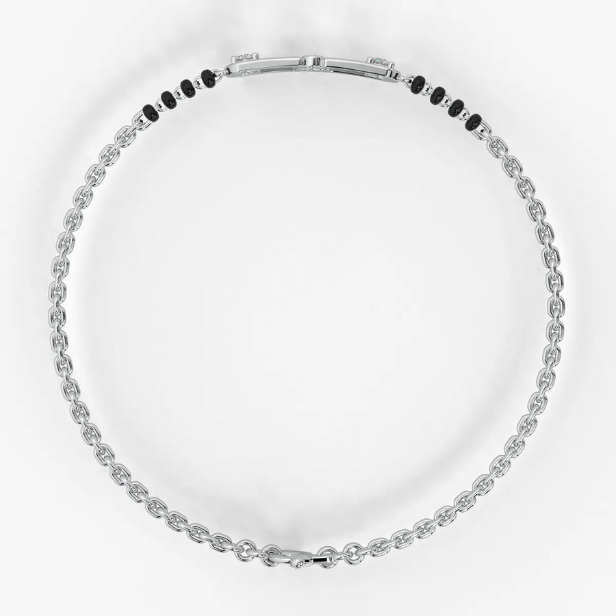 Serene Square Diamond Mangalsutra Bracelet