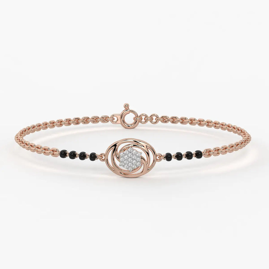 Whirlwind Floral Diamond Mangalsutra Bracelet