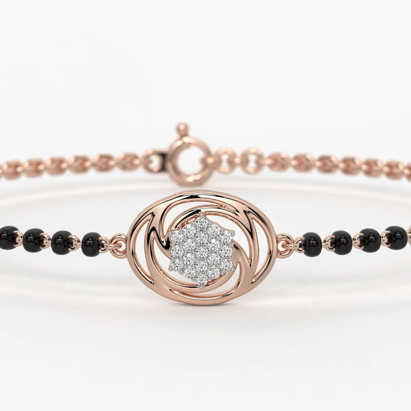 Whirlwind Floral Diamond Mangalsutra Bracelet
