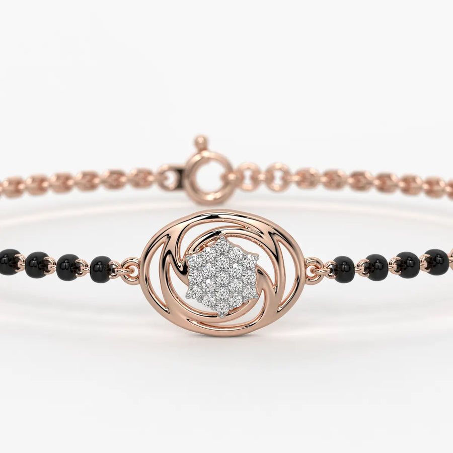 Whirlwind Floral Diamond Mangalsutra Bracelet