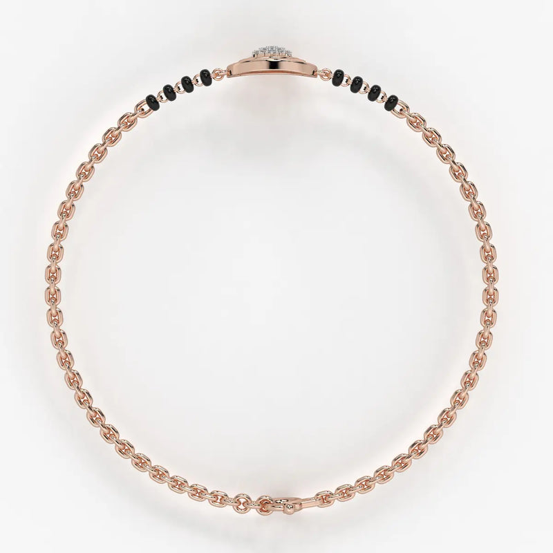 Whirlwind Floral Diamond Mangalsutra Bracelet