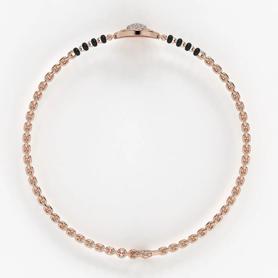 Whirlwind Floral Diamond Mangalsutra Bracelet