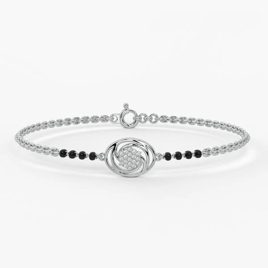 Whirlwind Floral Diamond Mangalsutra Bracelet
