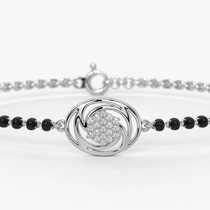 Whirlwind Floral Diamond Mangalsutra Bracelet