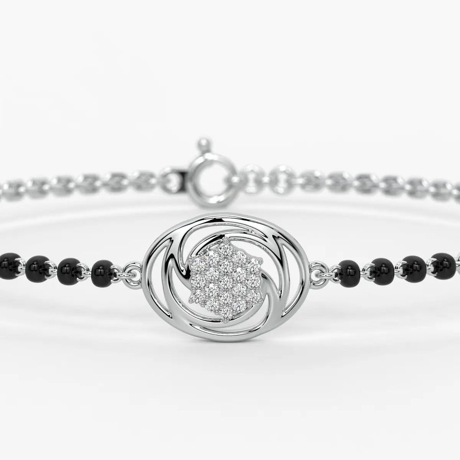 Whirlwind Floral Diamond Mangalsutra Bracelet