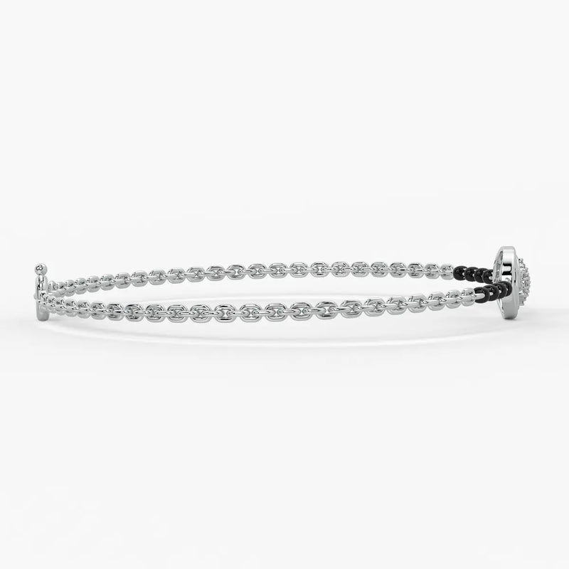 Whirlwind Floral Diamond Mangalsutra Bracelet