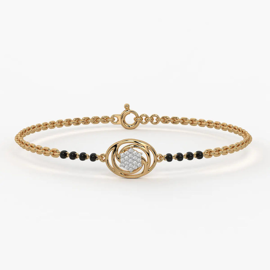 Whirlwind Floral Diamond Mangalsutra Bracelet