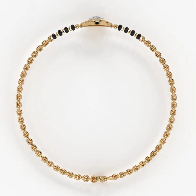 Whirlwind Floral Diamond Mangalsutra Bracelet