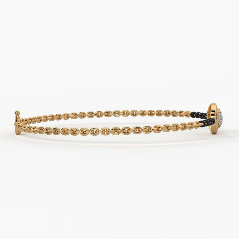 Whirlwind Floral Diamond Mangalsutra Bracelet