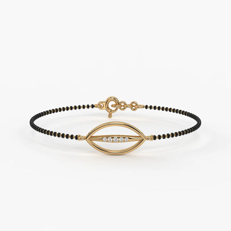 Leaf Drop Mangalsutra Bracelet