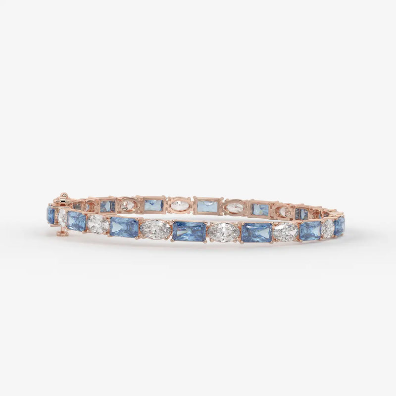 Azure Rhythm Tennis Bracelet