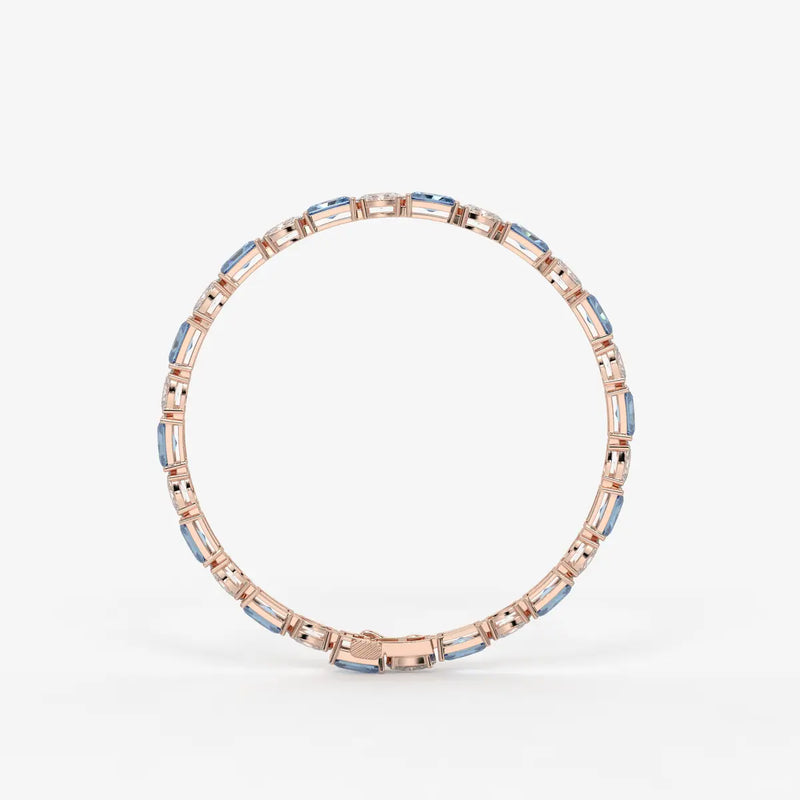 Azure Rhythm Tennis Bracelet