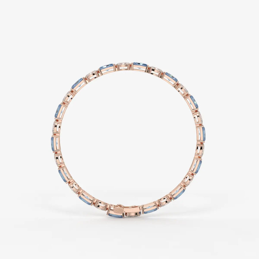 Azure Rhythm Tennis Bracelet