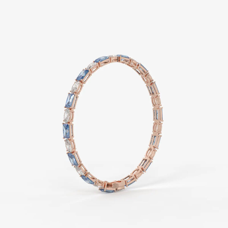 Azure Rhythm Tennis Bracelet