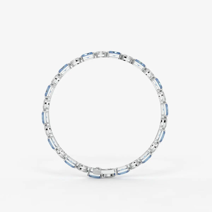 Azure Rhythm Tennis Bracelet
