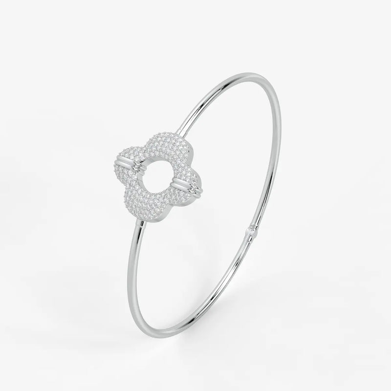 Bloom Halo Bangle Bracelet
