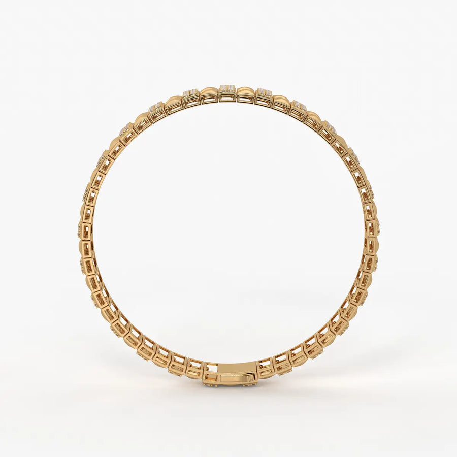 Blocara Round Diamond Gridline Bracelet