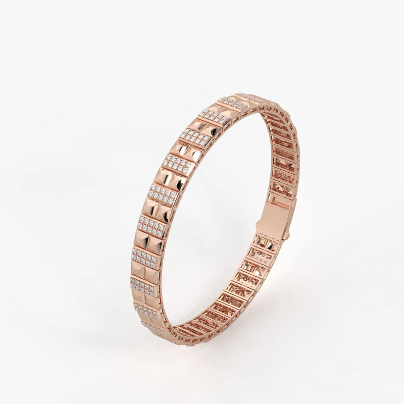 Blocara Round Diamond Gridline Bracelet
