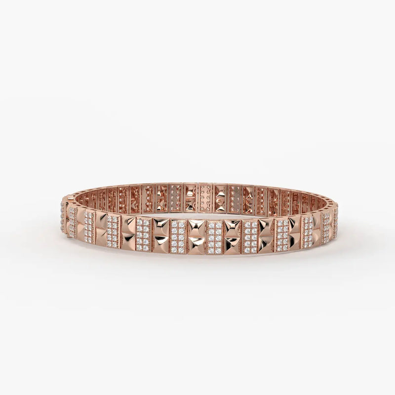Blocara Round Diamond Gridline Bracelet