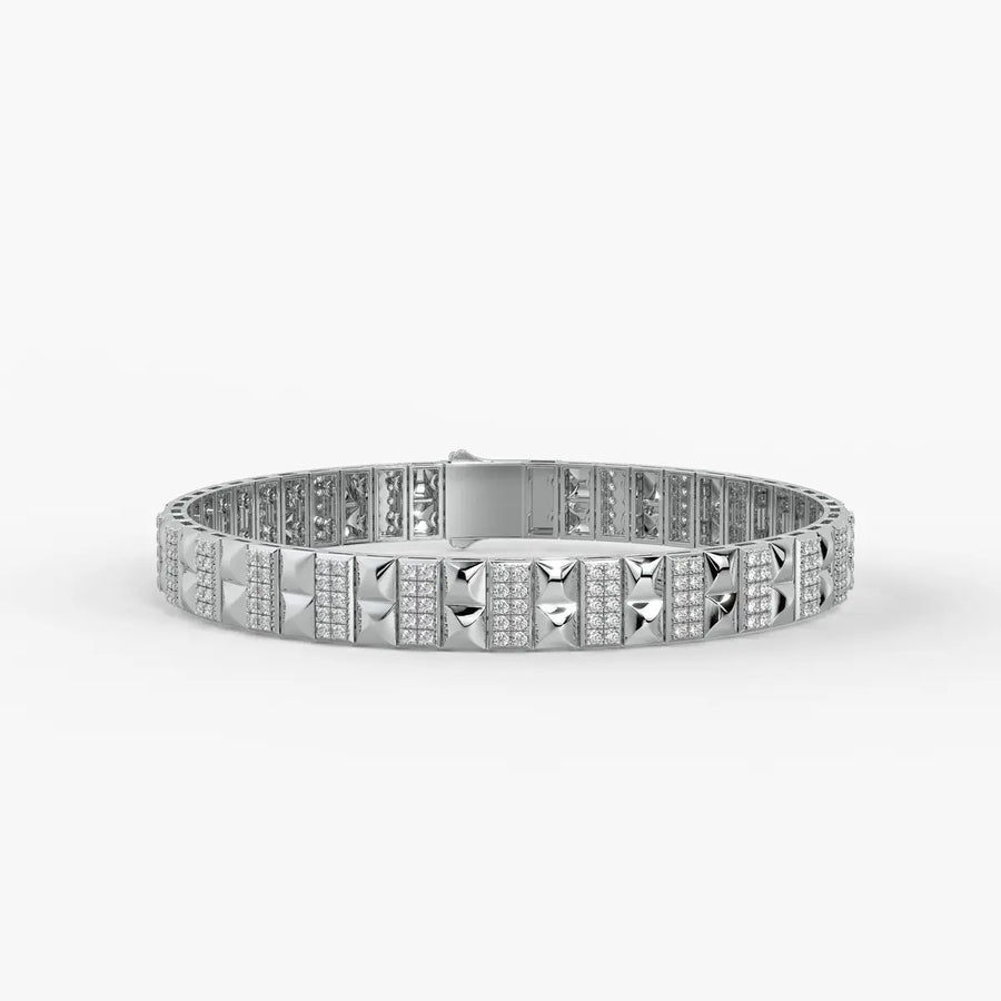 Blocara Round Diamond Gridline Bracelet