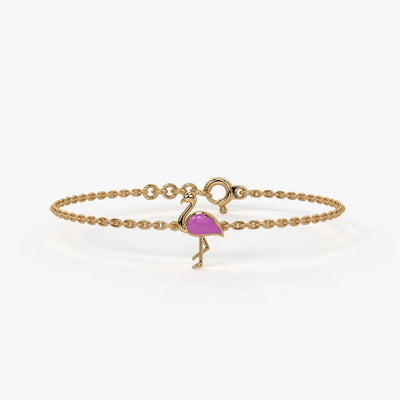 Blush Swan Flamingo Bracelet