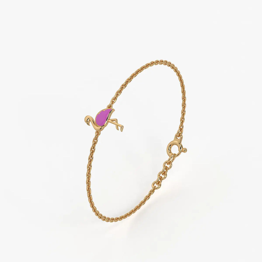 Blush Swan Flamingo Bracelet