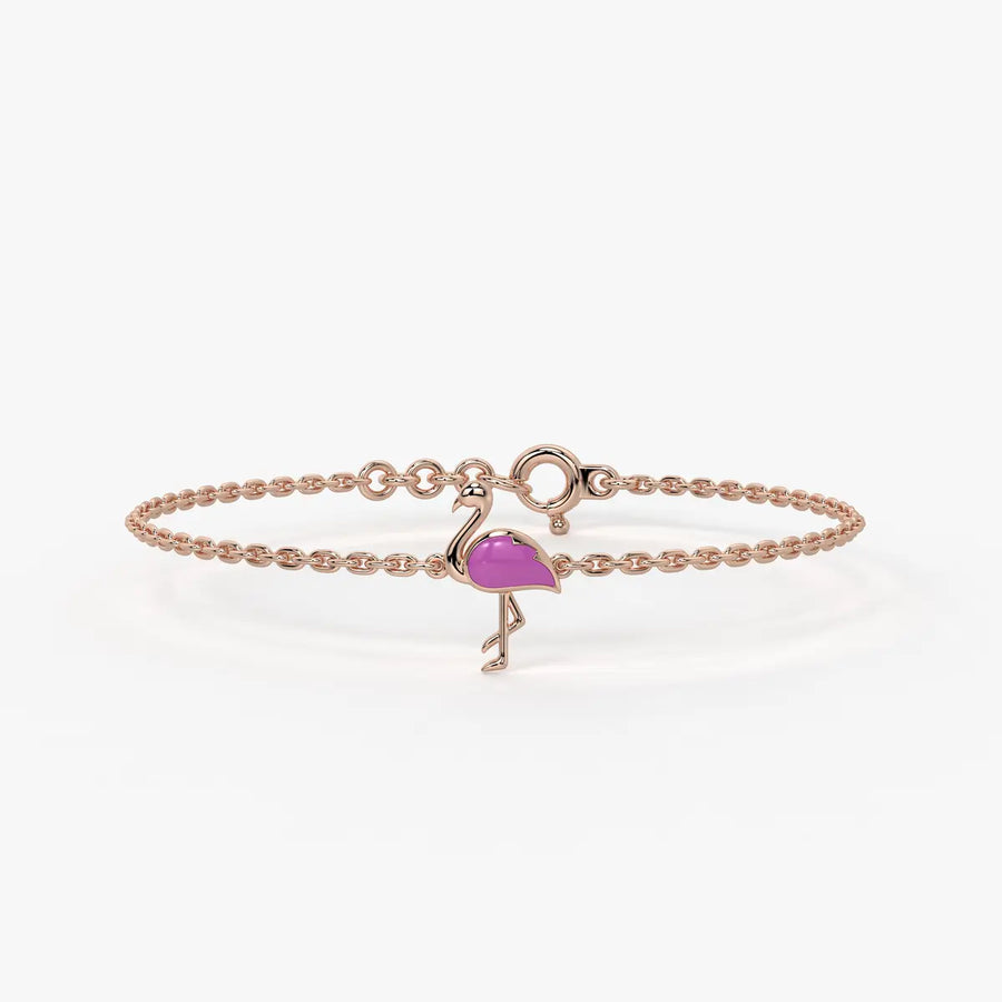 Blush Swan Flamingo Bracelet