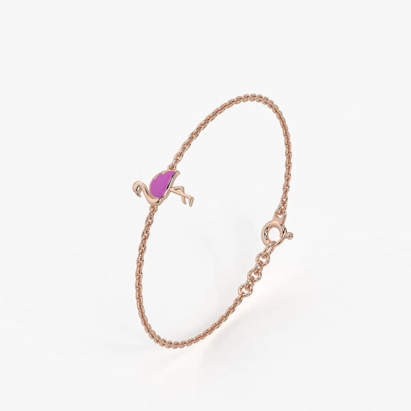 Blush Swan Flamingo Bracelet