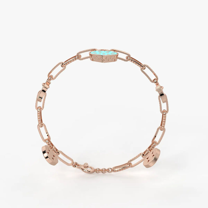 Sweetheart Charm Lock Story Bracelet