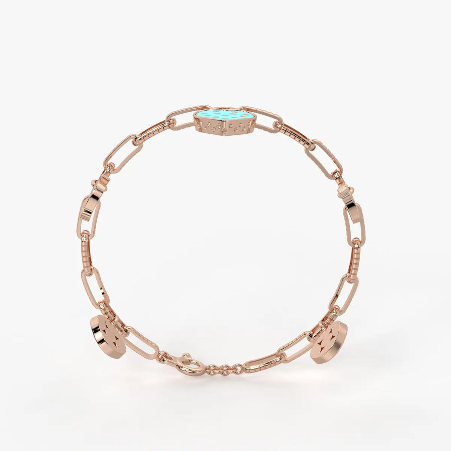 Sweetheart Charm Lock Story Bracelet
