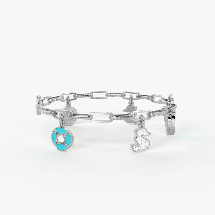 Sweetheart Charm Lock Story Bracelet