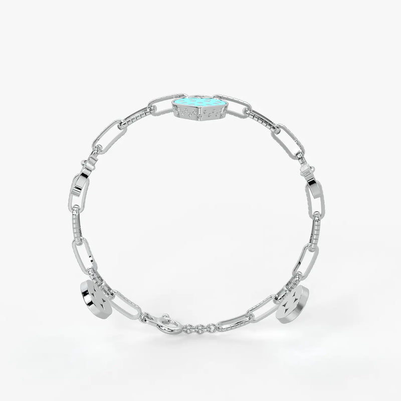 Sweetheart Charm Lock Story Bracelet