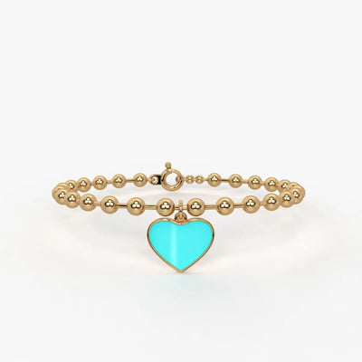 Ocean Love Heart Charm Bracelet