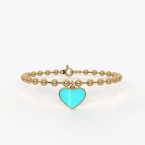 Ocean Love Heart Charm Bracelet