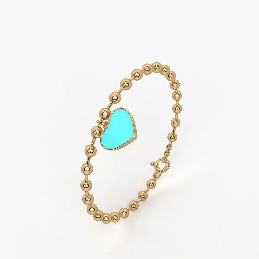 Ocean Love Heart Charm Bracelet