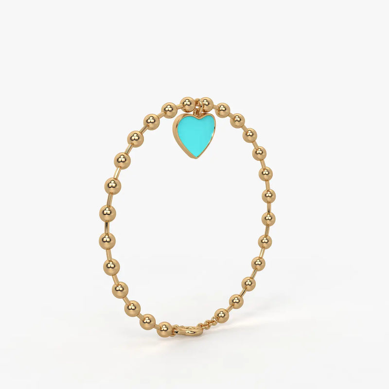 Ocean Love Heart Charm Bracelet
